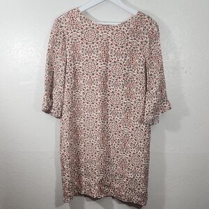 See U Soon Floral Print Mid Sleeve Shift Dress Size M